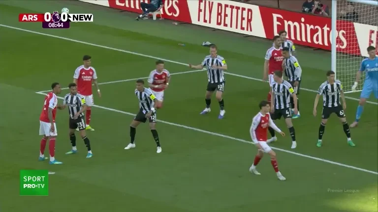 Arsenal deschide scorul împotriva lui Newcastle, exclusiv pe VOYO
