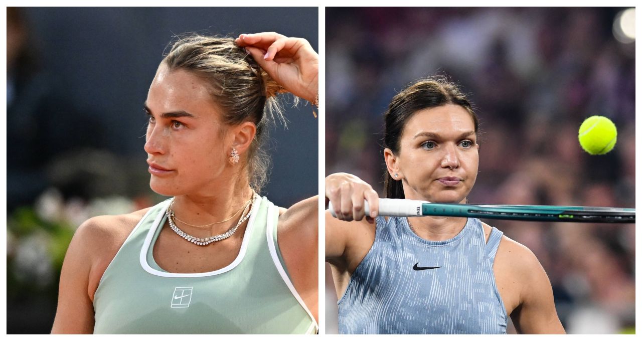 Simona Halep pe terenul de la turneul Madrid WTA, în timp ce Aryna Sabalenka suferă o eliminare surprinzătoare în sferturi la Madrid. | sursa foto: Sport.ro Simona Halep pe terenul de la turneul Madrid WTA, în timp ce Aryna Sabalenka suferă o eliminare surprinzătoare în sferturi la Madrid. | sursa foto: Sport.ro