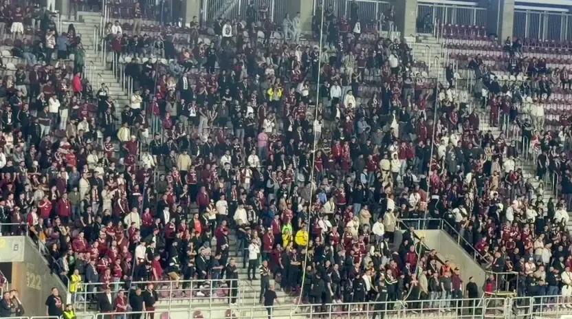 "Ole, ole / V-au ieșit biletele", scandează ironic fanii lui Rapid, la meciul cu CFR Cluj