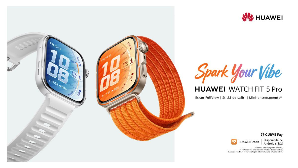 (P) Culoare, energie și confort. Seria HUAWEI WATCH FIT 5 te inspiră să faci antrenamentele de care ai nevoie în fiecare zi
