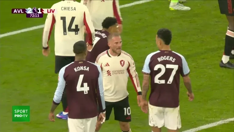 Aston Villa se desprinde cu șansă în fața lui Liverpool, exclusiv pe VOYO