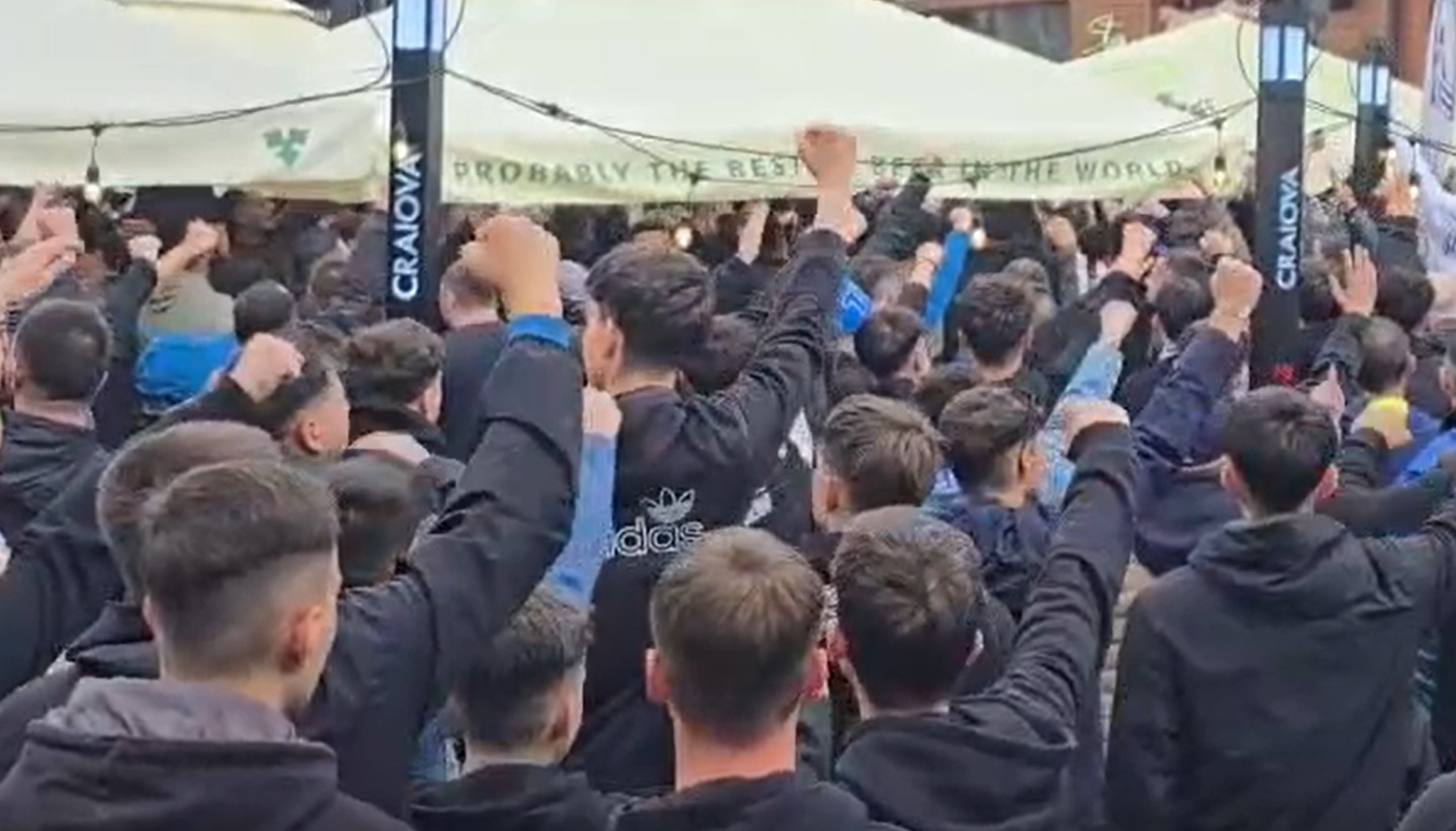 Spectacol înaintea meciului cu ”U” Cluj! Fanii Universității Craiova așteaptă marele meci