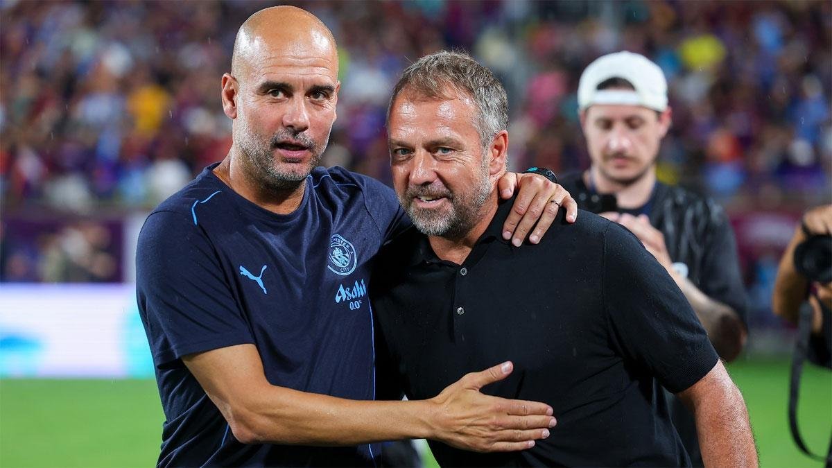 Reacția lui Hansi Flick după ce a aflat că Pep Guardiola va pleca de la Manchester City