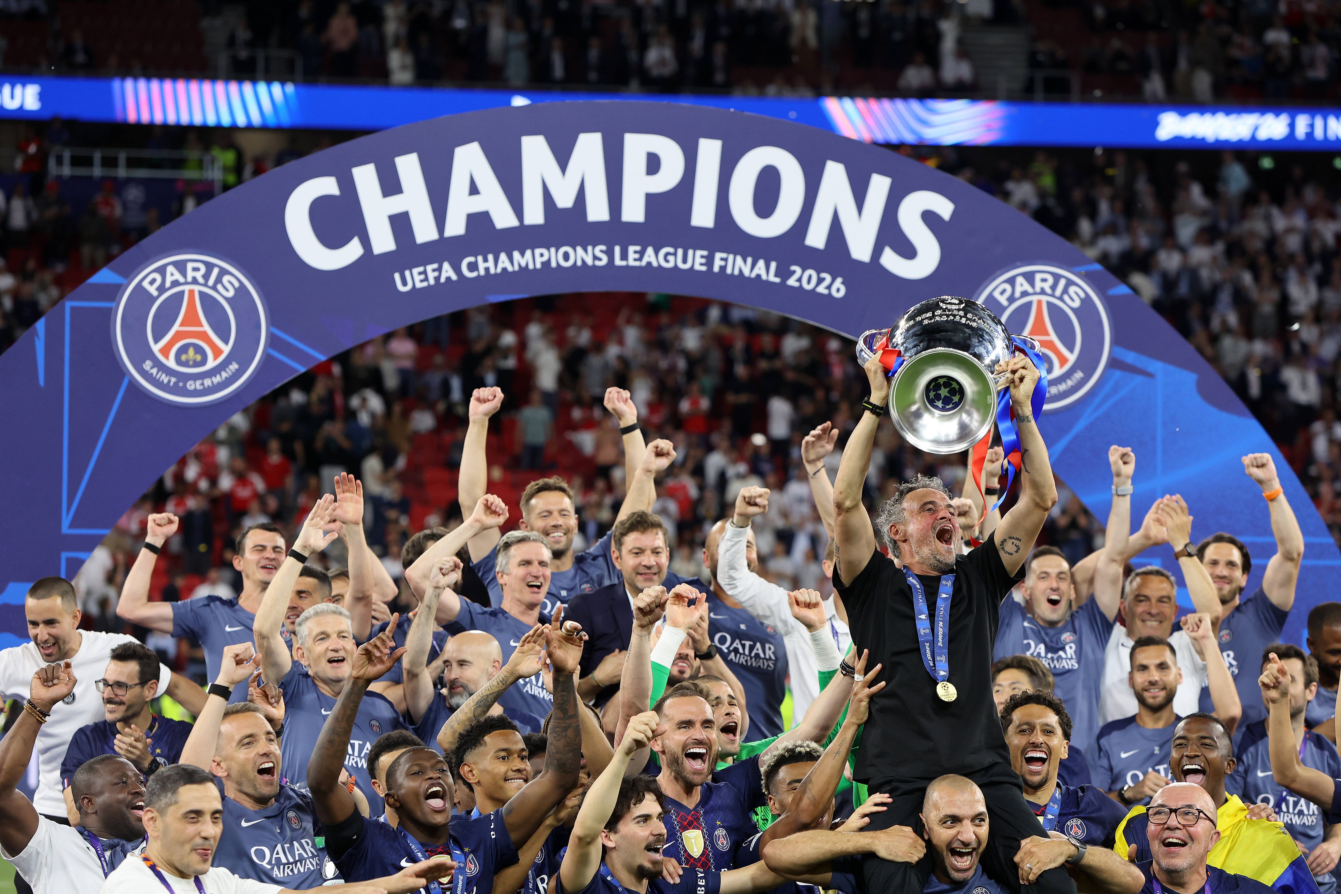 Bucuria campioanei Europei PSG în imagini! Finalul meciului și ceremonia de premiere