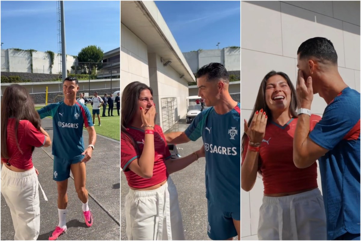L-a văzut pe Cristiano Ronaldo și a început să plângă instant: ”Ești frumoasă, dar șterge-ți lacrimile!”