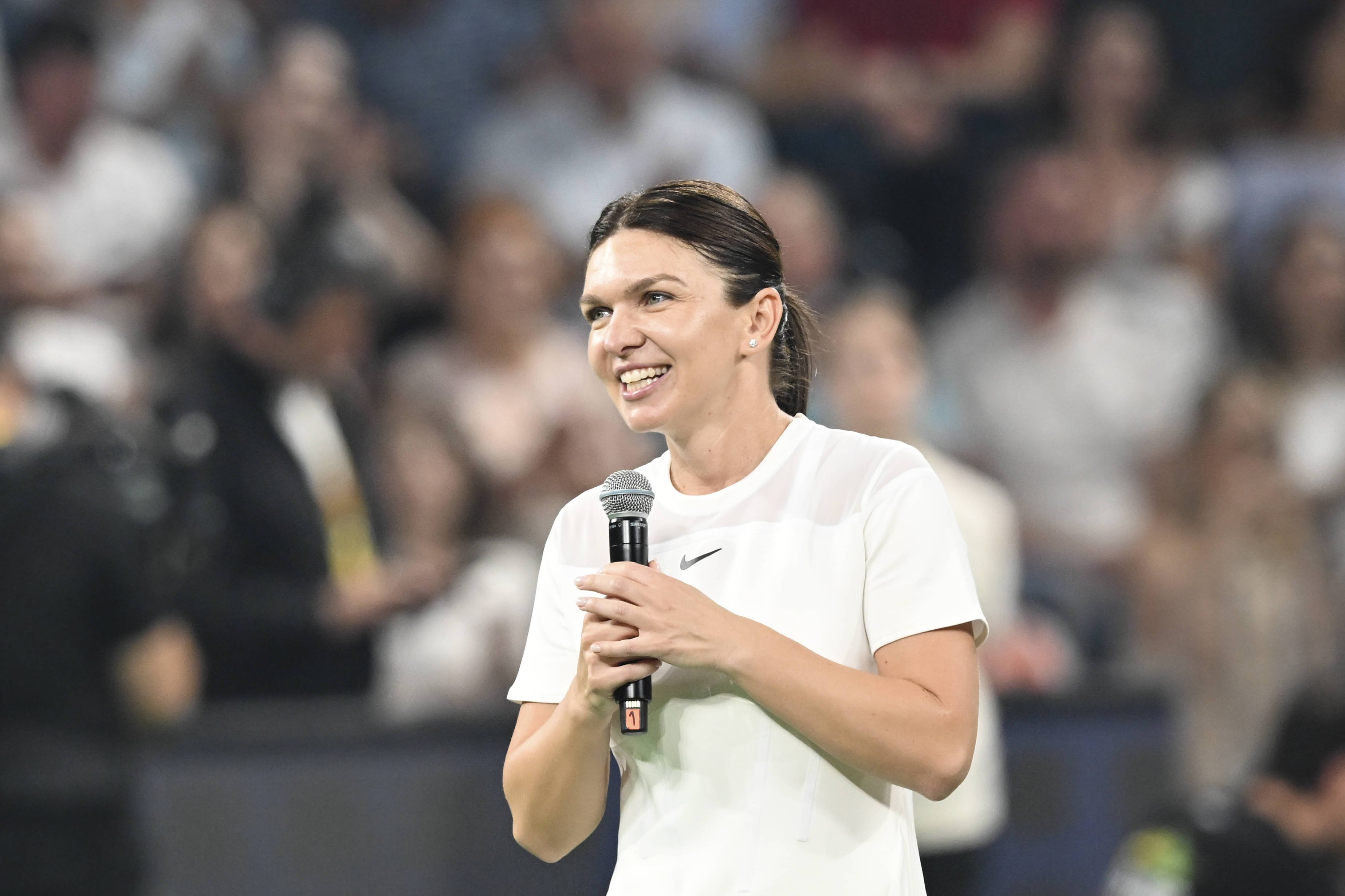 Simona Halep, discurs emoționant la meciul de retragere! Momentul în care a început să plângă