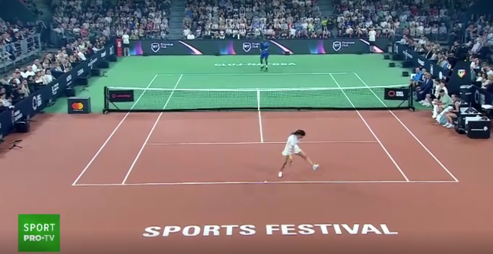 Halep și Monfils au reușit lovituri printre picioare à la Federer, la Cluj-Napoca (PRO TV și VOYO)