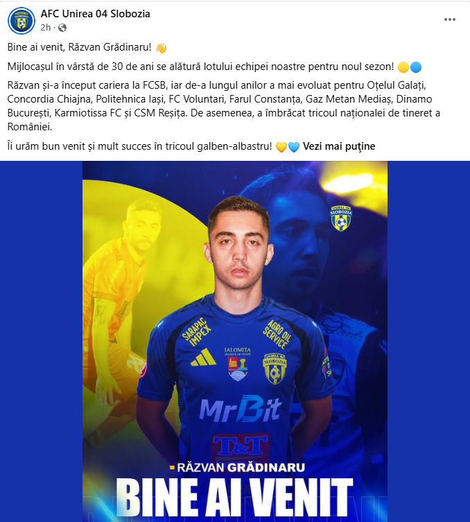 Razvan gradinaru unirea slobozia