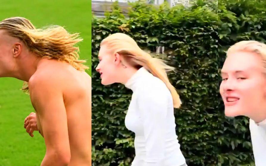 “Nu mă poate convinge nimeni că nu ești cu adevărat Haaland!” Tânăra suedeză care pare sora geamănă a fotbalistului: face milioane de vizualizări pe net imitându-l norvegian
