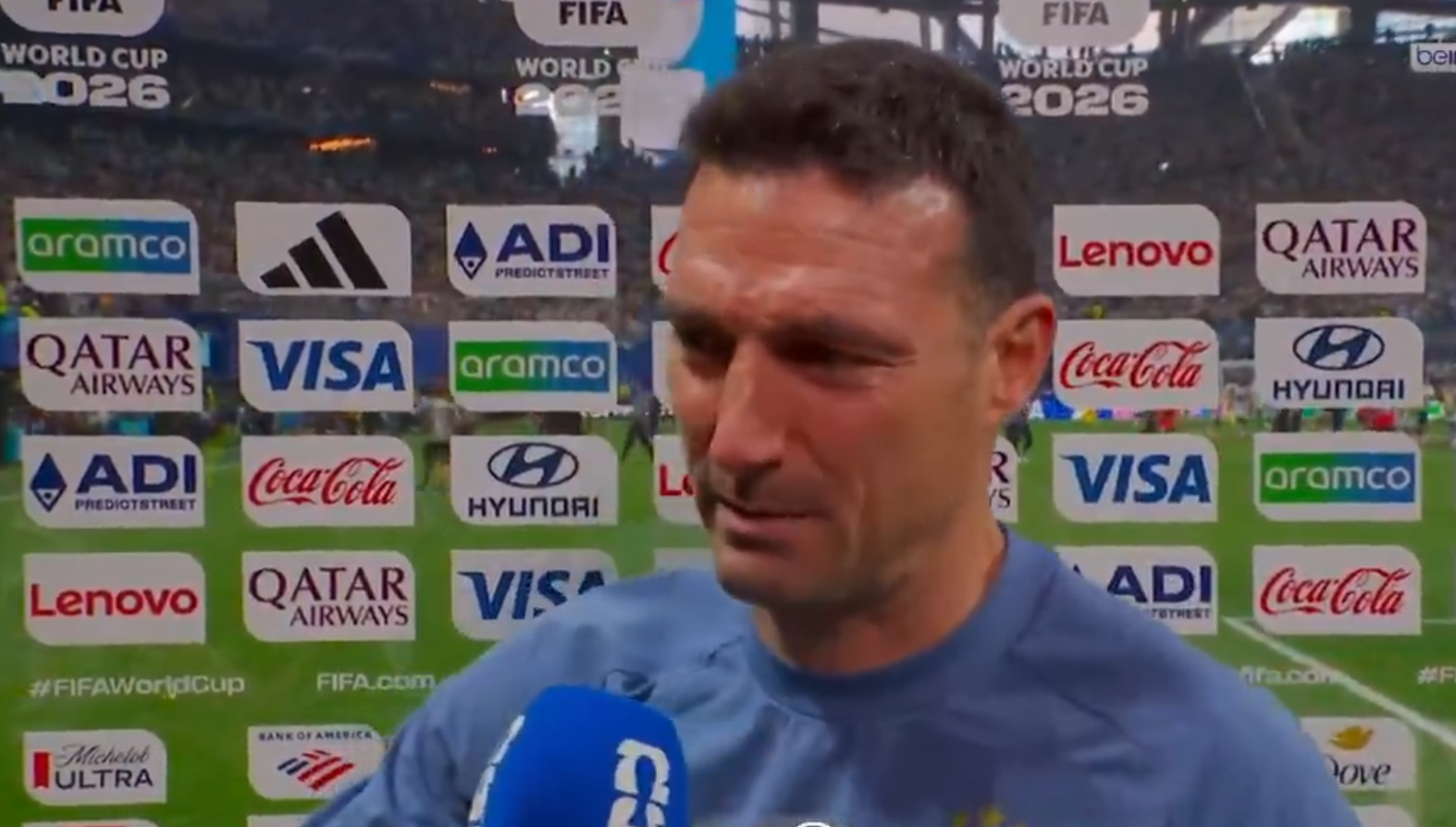 Scaloni a rezistat doar 10 secunde la flash-interviu după meciul nebun cu Egipt: "Nu mă pot uita la cameră"