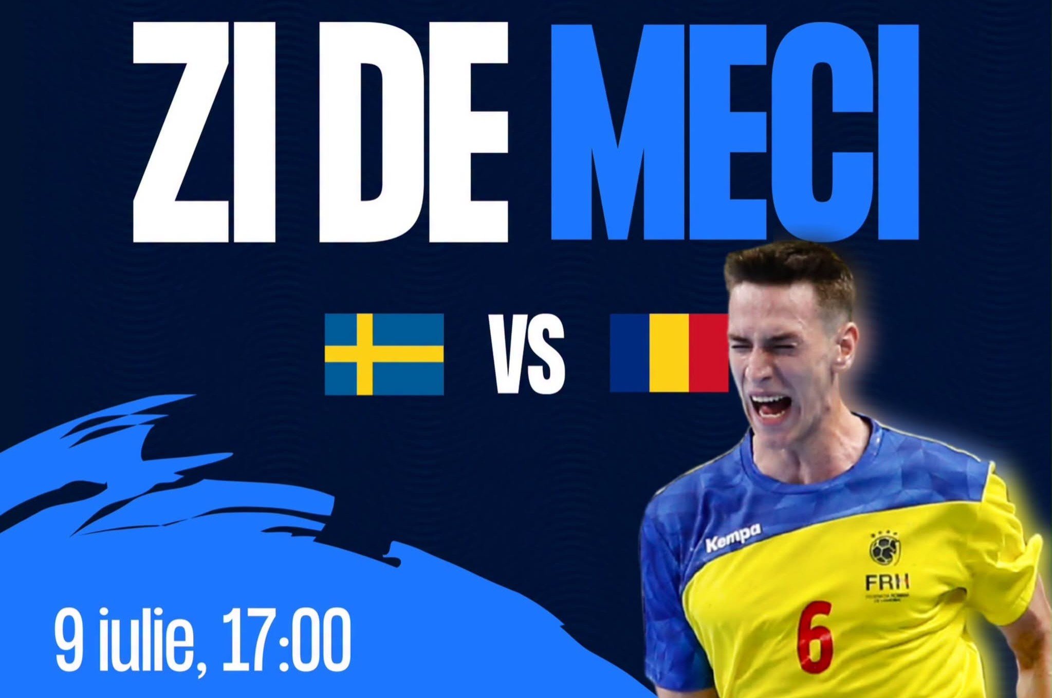România - Suedia, al doilea meci al tricolorilor la Men’s 20 EHF EURO 2026, LIVE pe VOYO de la 17:00!