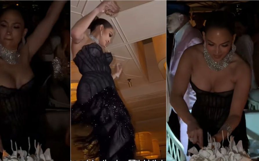 Jennifer Lopez, dans pe mese la petrecerea aniversară pe care i-a organizat-o românca Anastasia Soare. Cum a fost filmată diva latino la aproape 57 de ani