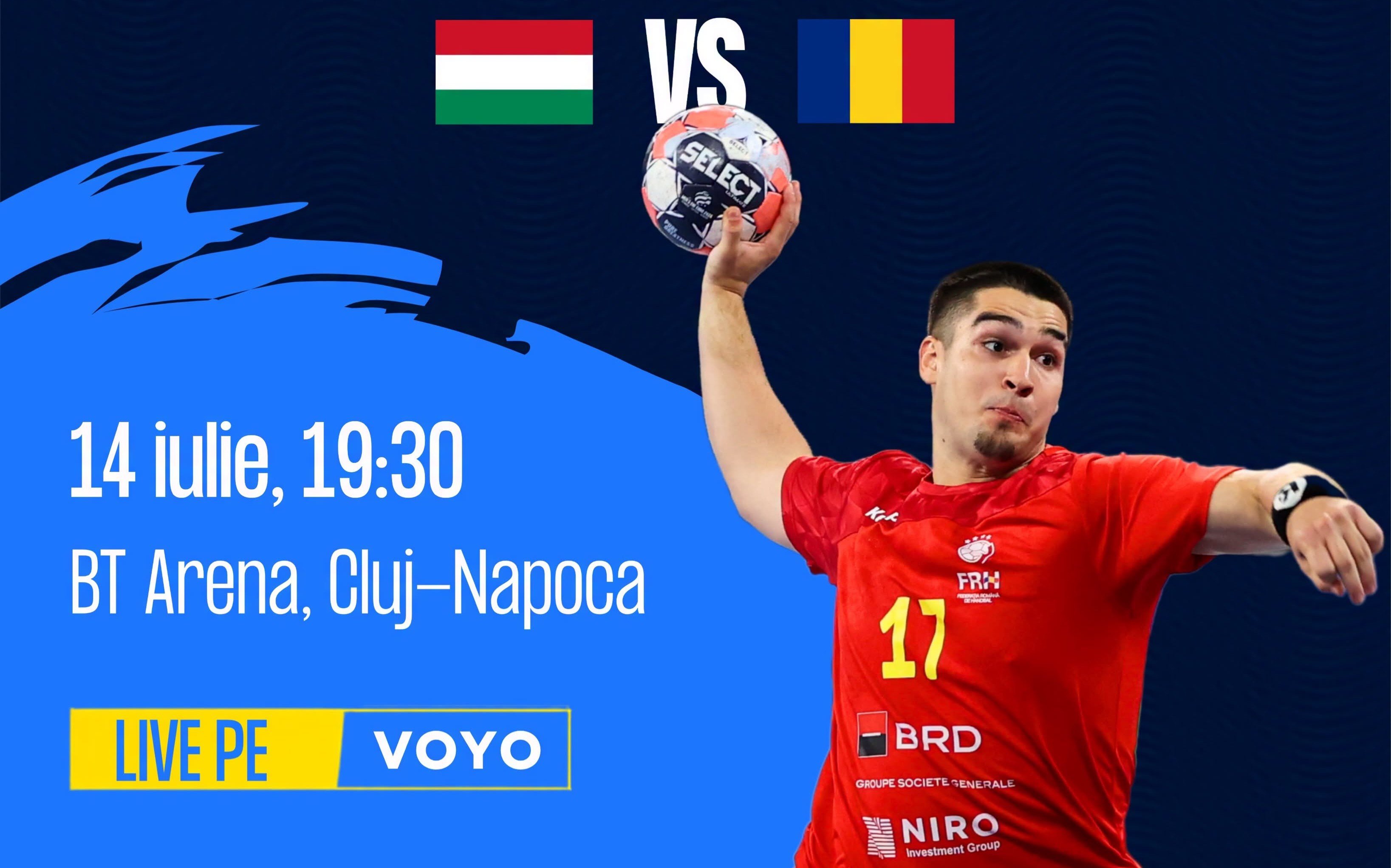 România - Ungaria, meci capital la Men’s 20 EHF EURO 2026, de la 19:30 pe VOYO!