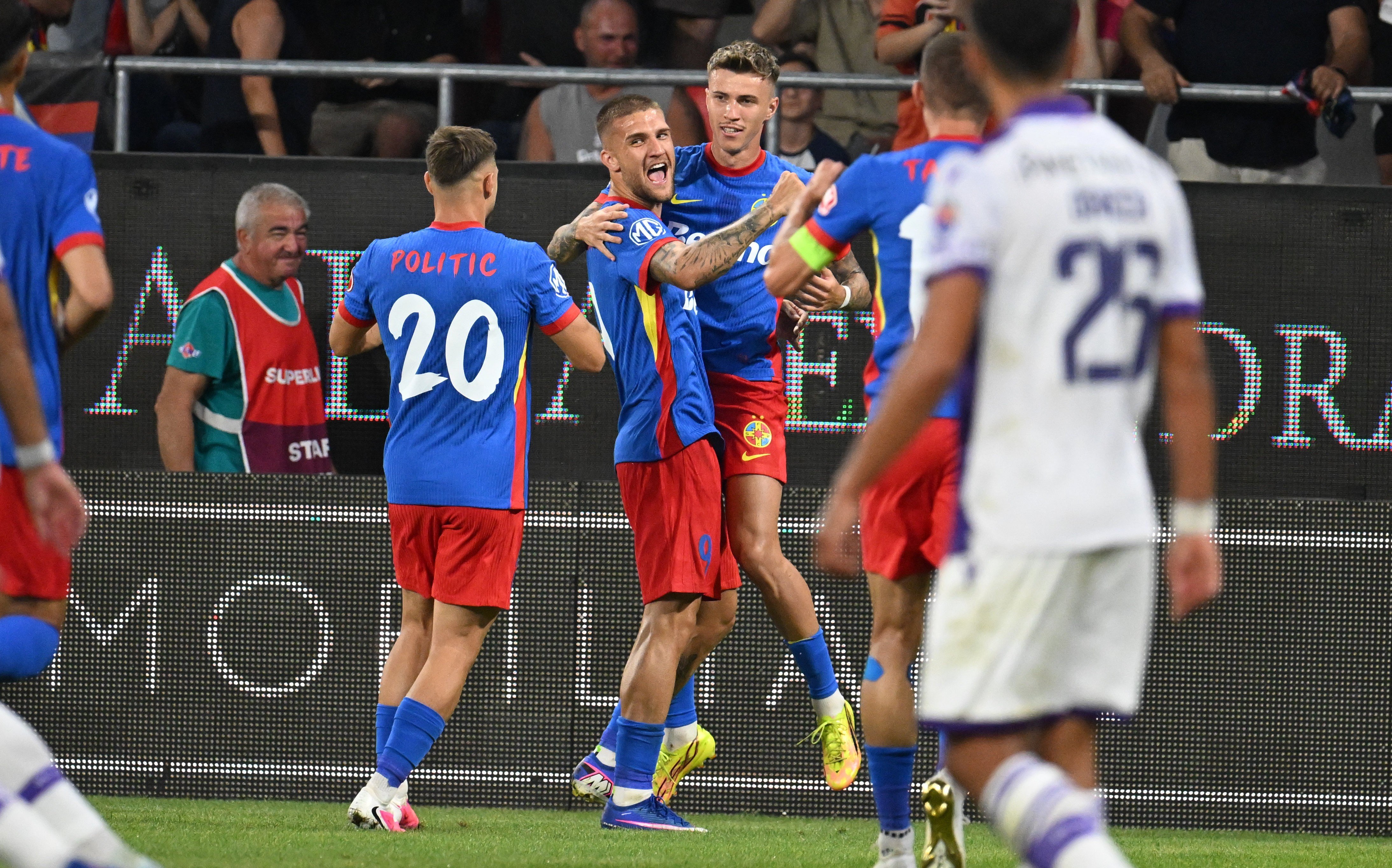 Cum a marcat Daniel Bîrligea în FCSB - FC Argeș 2-0: „Am văzut la Harry Kane”