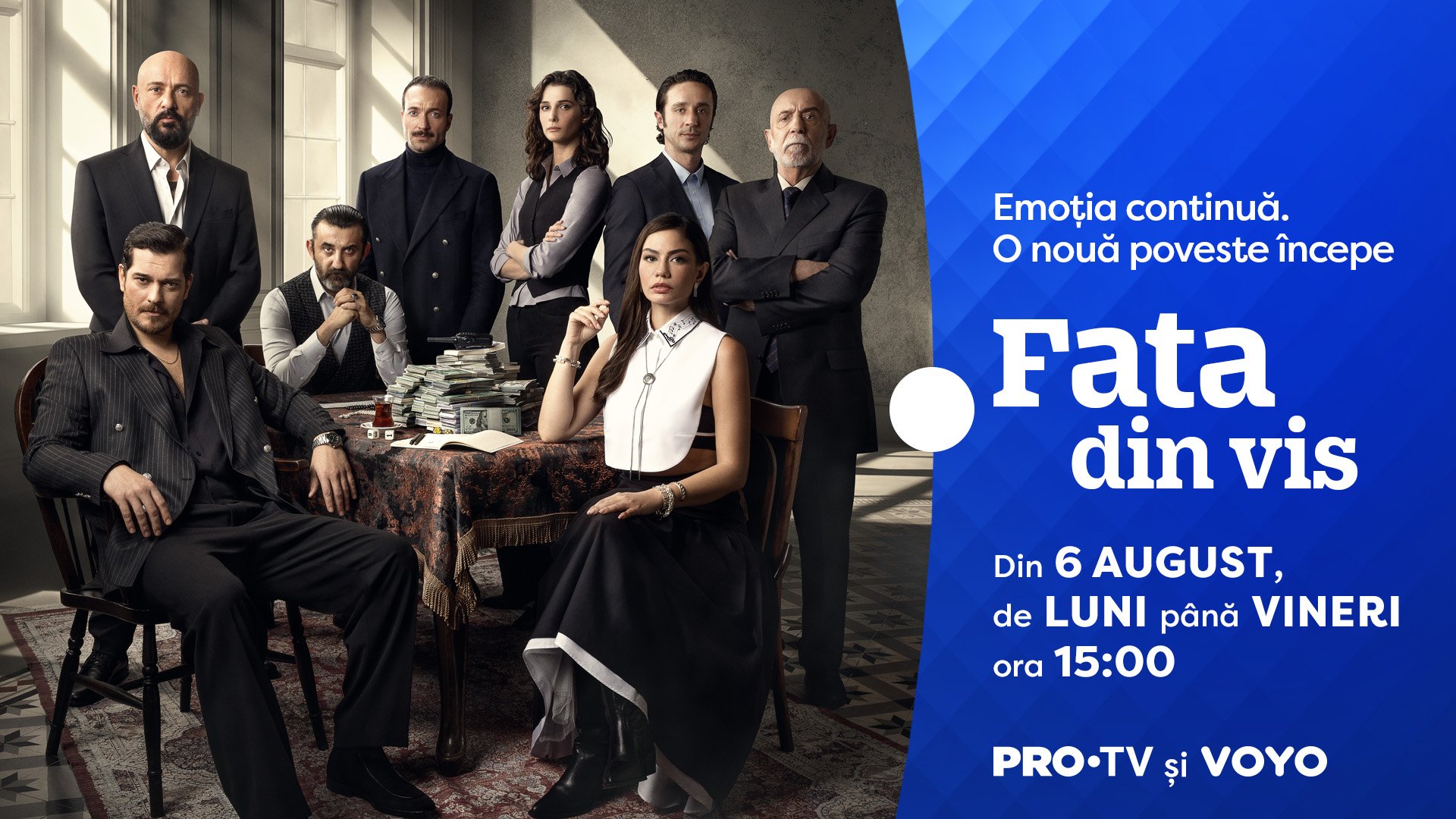 Fata din vis, noul serial turcesc cu Çağatay Ulusoy și Demet Özdemir, începe din 6 august, la PRO TV. Episoadele sunt disponibile în avans pe VOYO