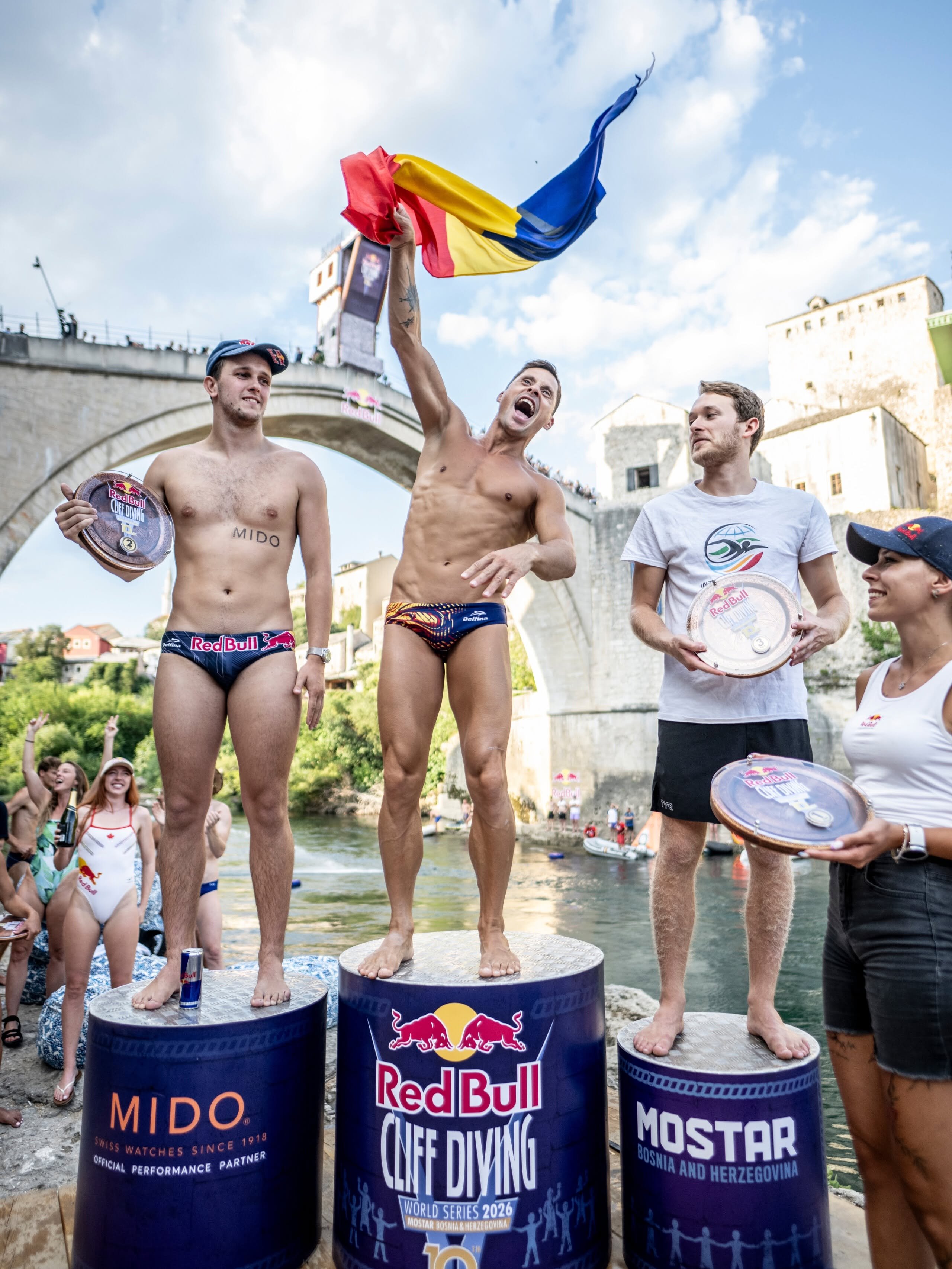 Constantin Popovici, senzațional! Imnul României s-a auzit pentru a doua oară în acest sezon din Seria Mondială Red Bull Cliff Diving