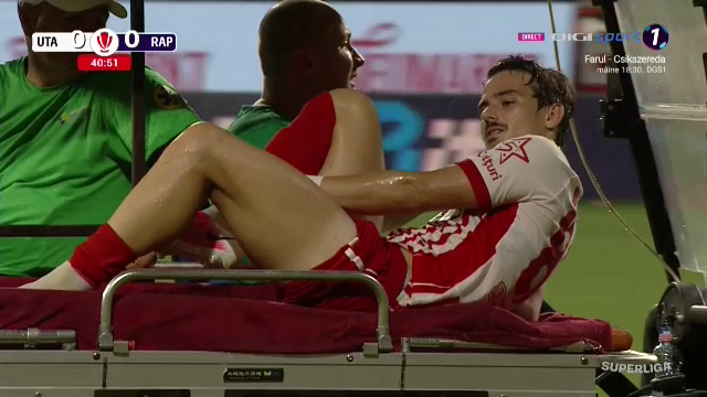 Alexi Pitu, accidentare dură în UTA Arad - Rapid!
