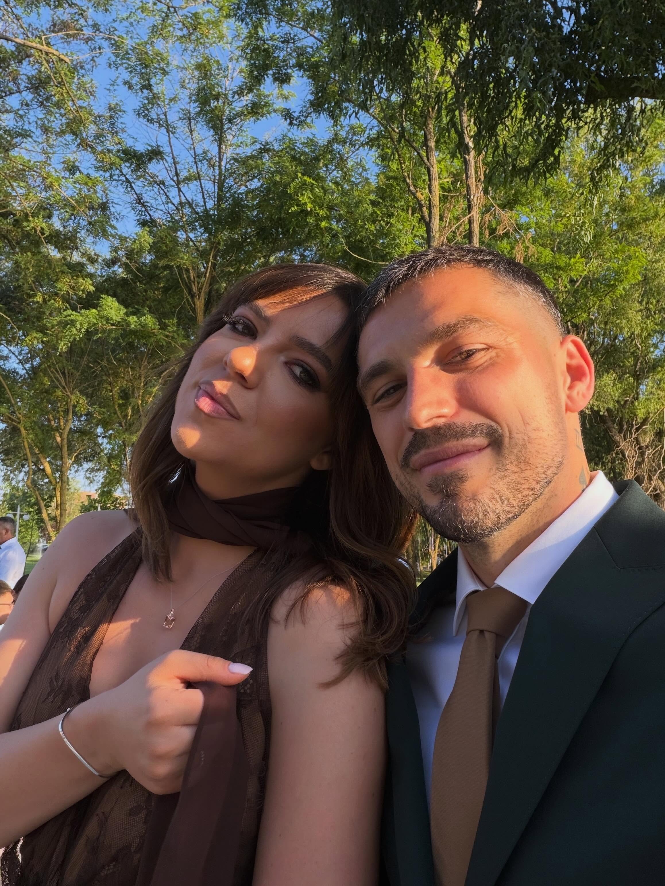 Nicolae Stanciu alături de soția sa, Andreea. Foto: Instagram