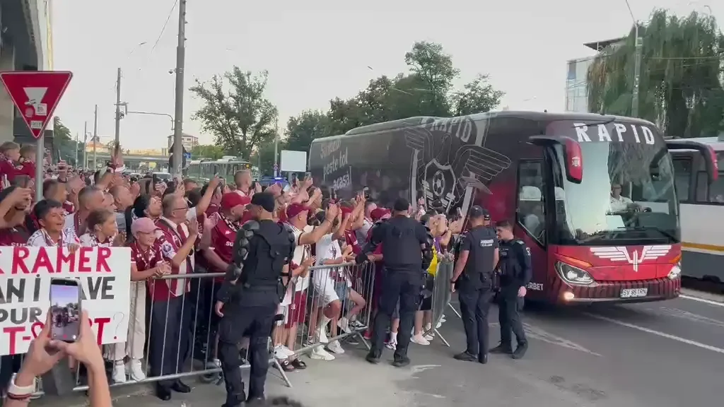 Sosirea jucătorilor de la Rapid (15.08.2026)