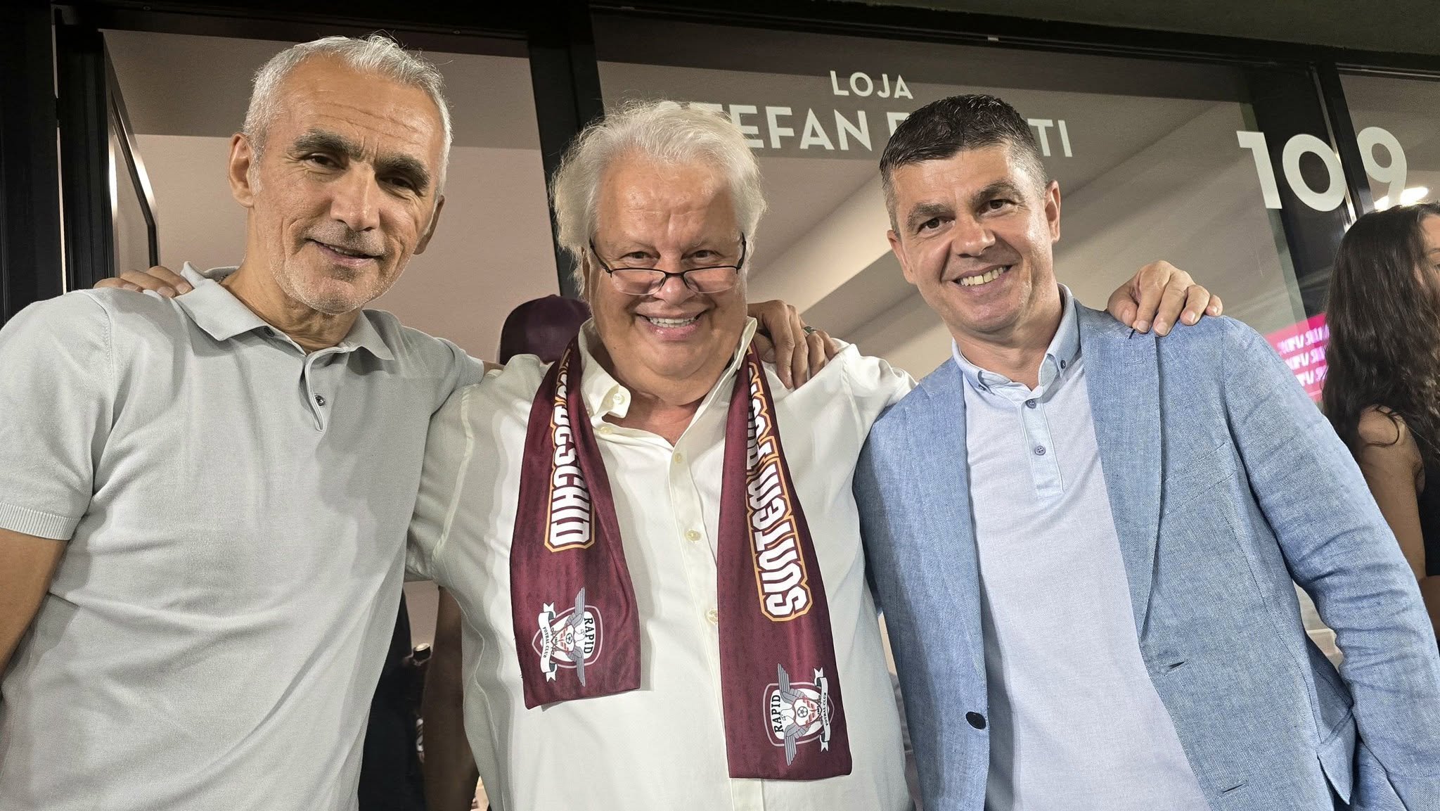 Apariție rară: Jean Valvis, alături de Robert Niță! Fostul investitor din Giulești, prezent la Rapid - Dinamo