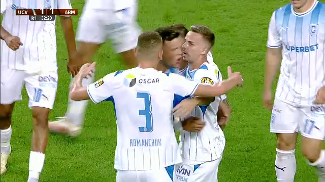 VIDEO EXCLUSIV Nicușor Bancu, supergol în Universitatea Craiova - Ararat-Armenia (PRO ARENA & VOYO SPORT 1)