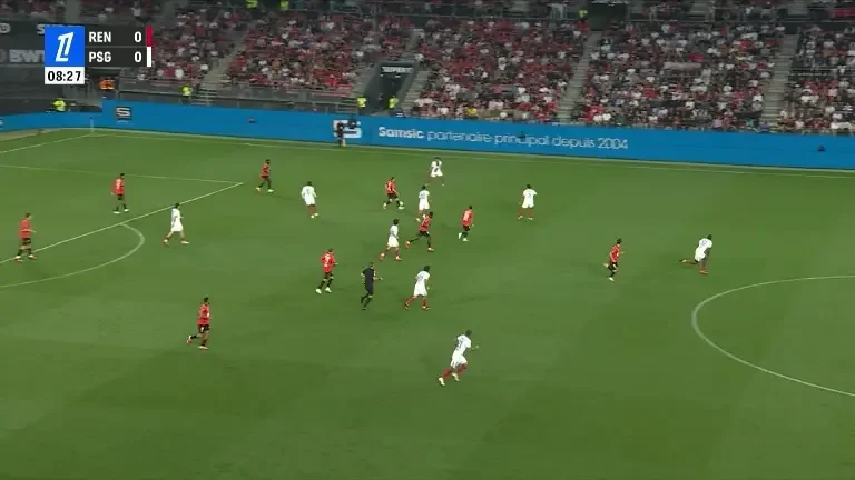 Rennes - PSG (VOYO SPORT 1) | Sebastian Szymanski deschide scorul în min.9 (23 august 2026)