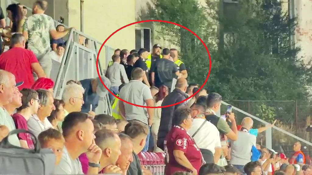 Tensiuni la CFR - FCSB! Poliția a intervenit. Ce s-a întâmplat