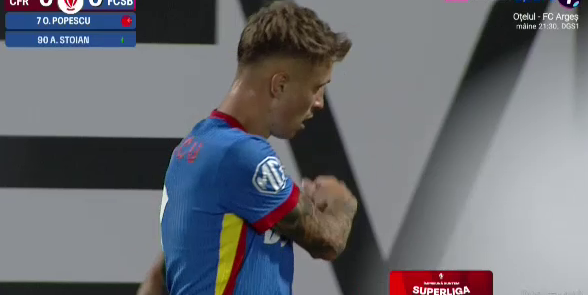 Octavian Popescu, nervos după ce a fost schimbat: reacția „șeptarului” de la FCSB