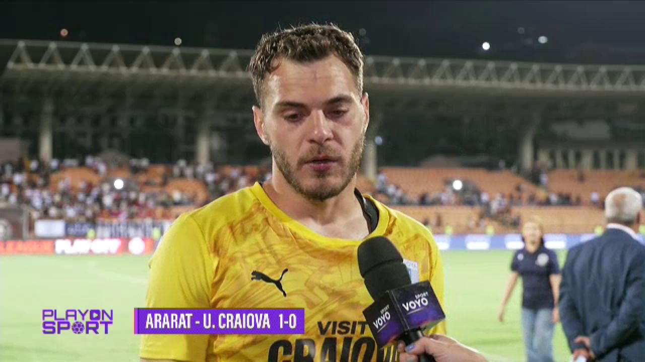 Laurențiu Popescu și-a găsit cu greu cuvintele după eșecul cu Ararat-Armenia. Ce a spus despre cele două penalty-uri apărate