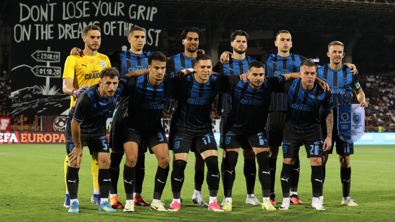 Universitatea Craiova își află AZI adversarele din Conference League! Cum arată urnele înaintea tragerii la sorți