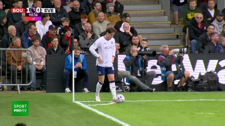 Tarkowski egalează pentru oaspeți în minutul 90+1 al meciului Bournemouth - Everton 1-1