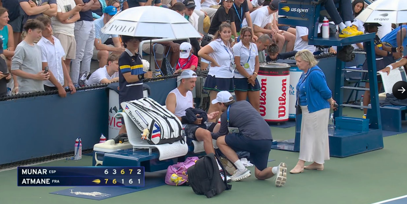 „E corpul meu, nu?” Moment halucinant într-un meci de 5 ore, la US Open: jucătorul și medicul s-au certat pe teren