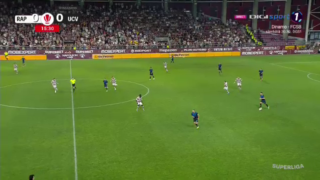 ACUM: Rapid - Universitatea Craiova 0-0. Echilibru în primele 20 de minute