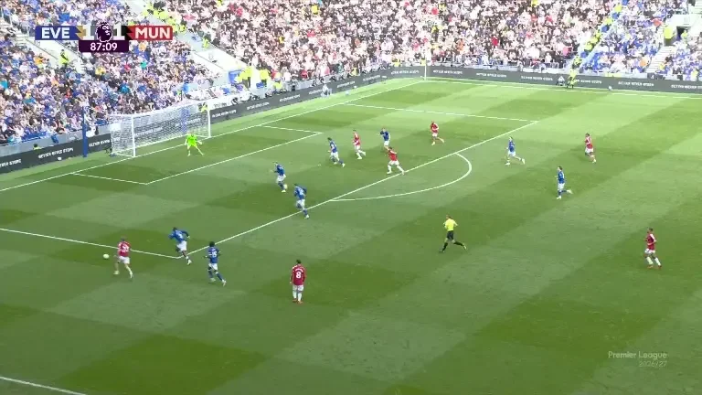 Sesko marchează pentru 1-2 în Everton - Manchester United