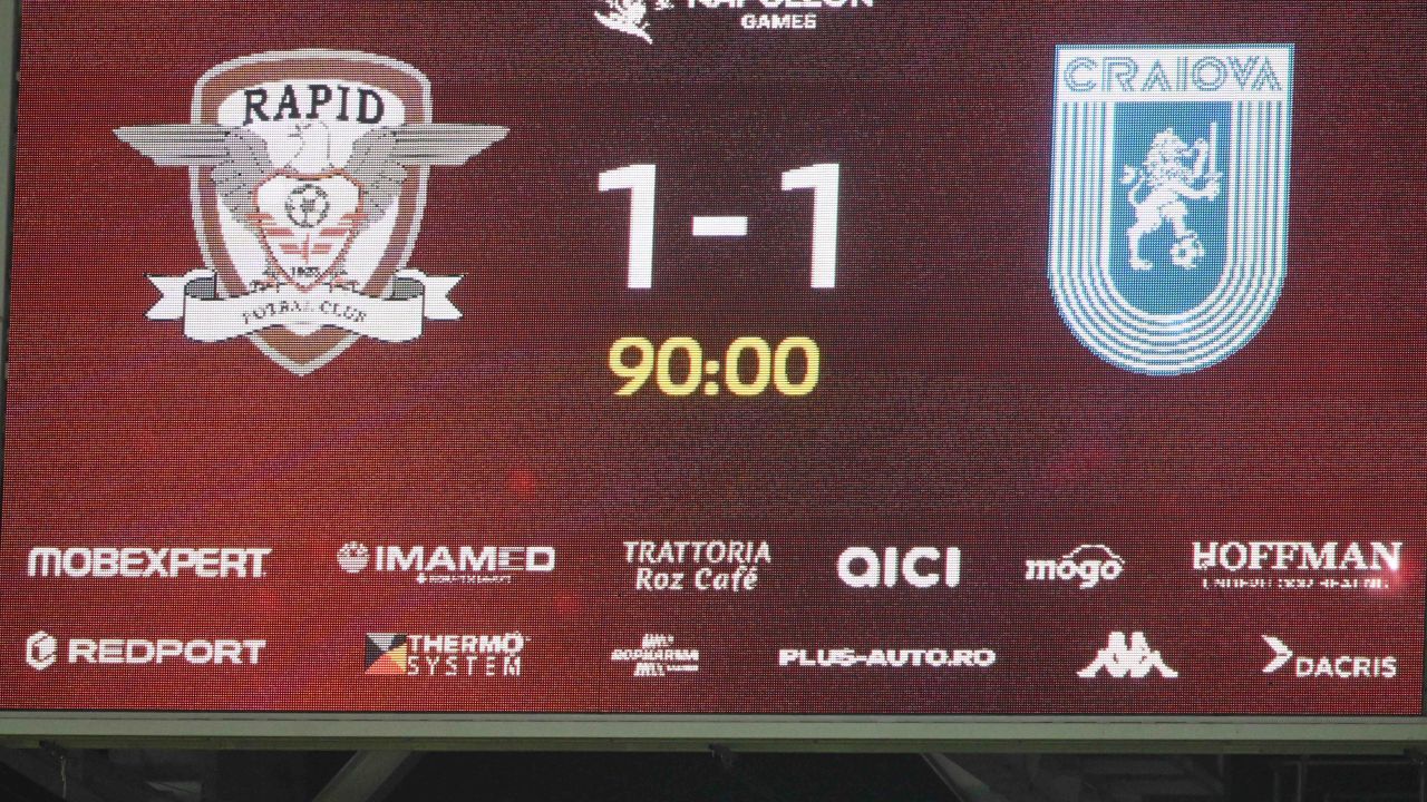 Rapid și Universitatea Craiova, penalizate de FRF!