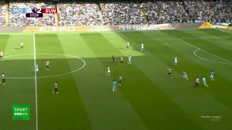 Brobbey marchează pentru 4-3 în Manchester City - Sunderland