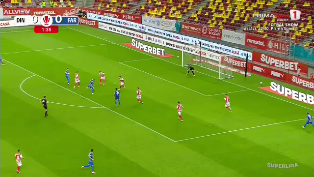 Dinamo - Farul Constanța 0-0, ACUM pe Sport.ro. Alibec, aproape de gol în minutul 2