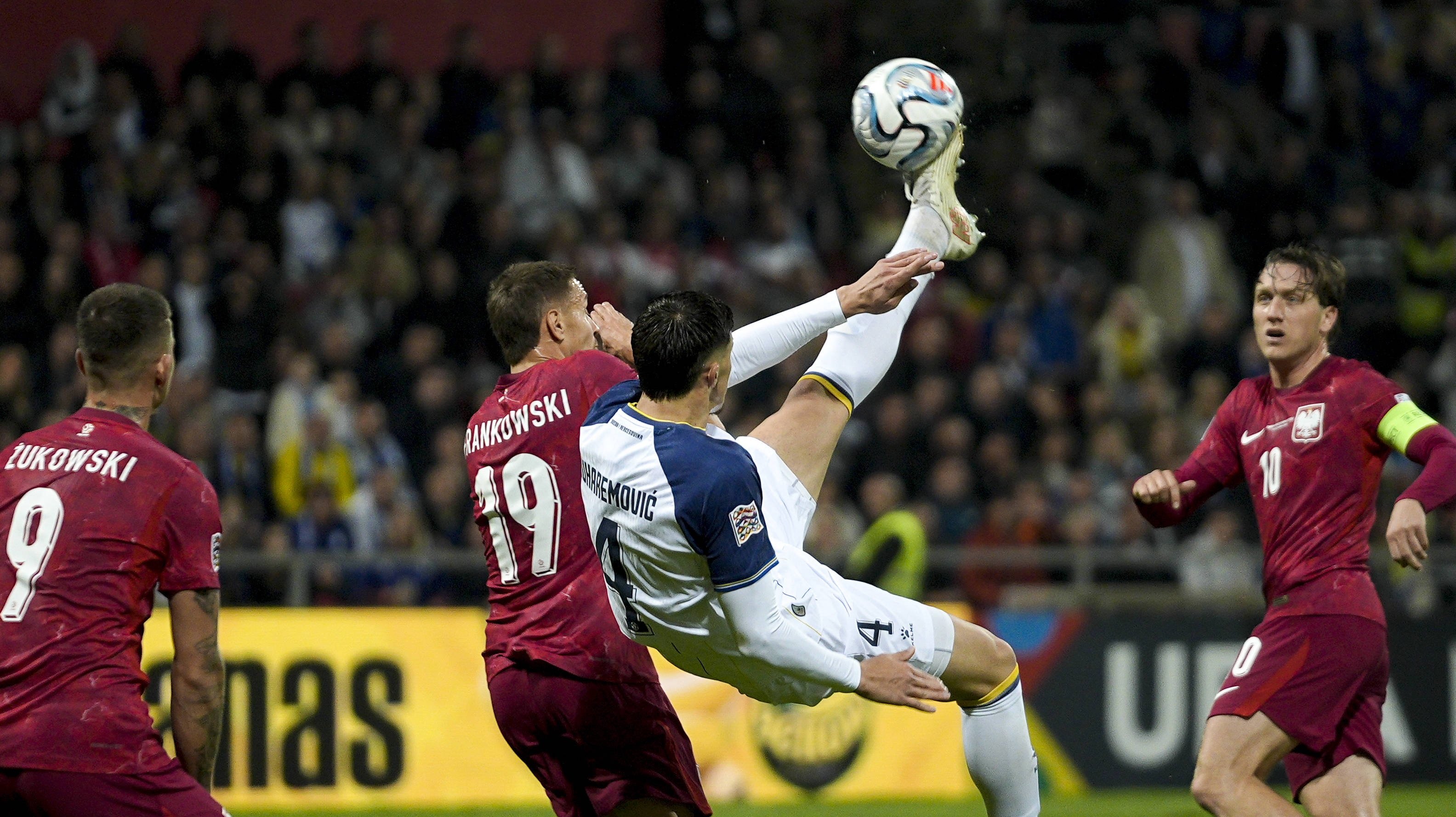 Cât s-a terminat Bosnia - Polonia, celălalt meci din grupa României în Nations League