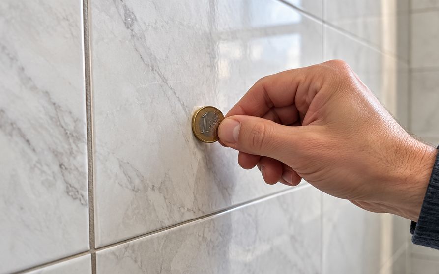 Trucul cu moneda care îți arată dacă gresia și faianța au fost montate corect. Testul simplu folosit de meseriași