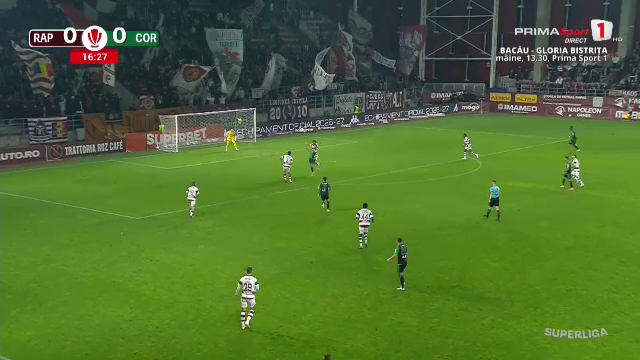 ACUM: Rapid București – Corvinul Hunedoara 0-0, pe Sport.ro. Echilibru în primele 25 de minute