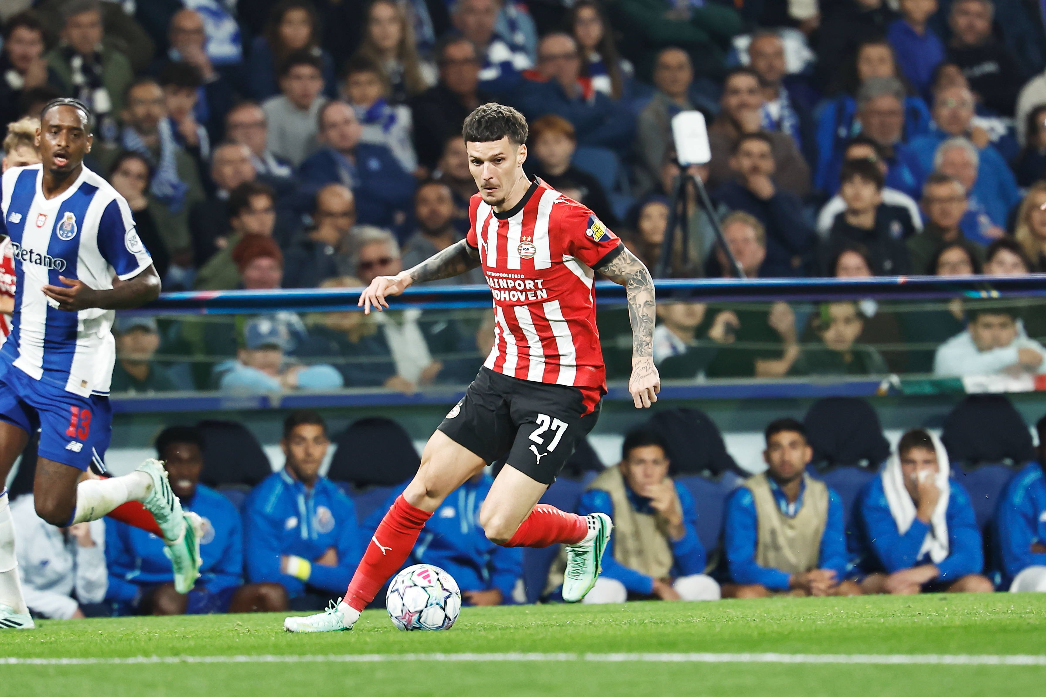 Nota primită de Dennis Man după ce a fost la un pas de gol în Porto - PSV în Champions League