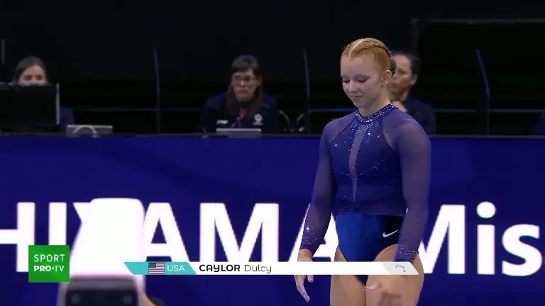 Caylor Dulcy, exercițiu la bârnă din finala de la feminin a Campionatului Mondial de gimnastică (21.10.2026)