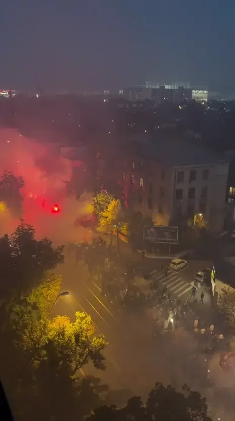 Suporterii Rapidului înaintea derby-ului cu FCSB (24.10.2026)