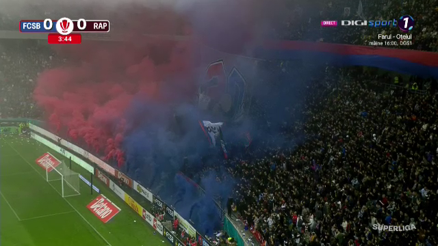 Fanii FCSB fac spectacol pe Arena Națională la derby-ul cu Rapid! Scenografie specială