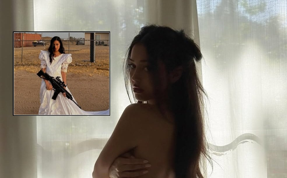 La câteva luni după ce a pozat topless, fosta iubită a lui Dele Alli s-a fotografiat cu arma în mână: ”Doamne cât ești de sexy!”
