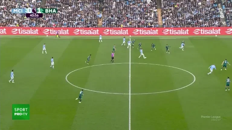Erling Haaland, oprit incredibil în drumul către gol din Manchester City - Brighton (VOYO SPORT 1)